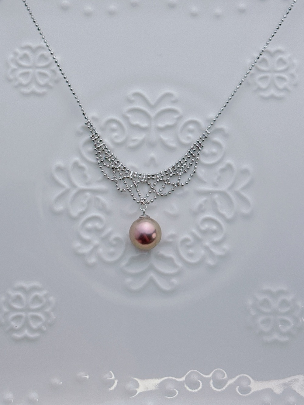 Handmade 11mm High Quality Edison Freshwater Pearl Necklace 16+2” 26X469